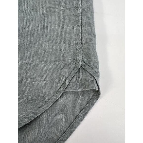 Vince Men's Classic Fit 100% Linen Button Down Shirt Sage Green Size Medium - Picture 7 of 11